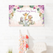 Boho Tropical Jungle Floral Greenery Baby Dusche Banner (Insitu)