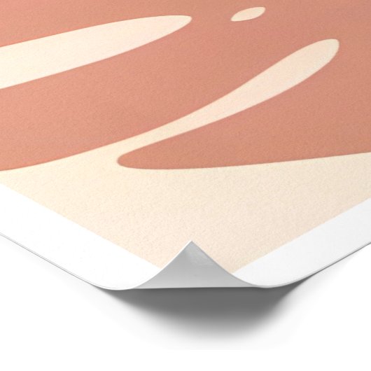 Boho Tropical Leaf Art Poster (Ecke)