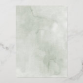 Boho Tropical Liebe Diamond Frame Wedding Gold Folieneinladung (Rückseite)