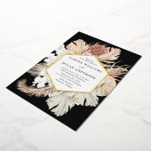 Boho Tropical Liebe Wedding Gold Folieneinladung (Gedreht)