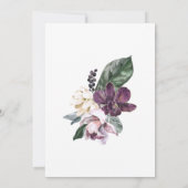 Boho Tropical Lila Parrot 40. Geburtstag Einladung (Rückseite)