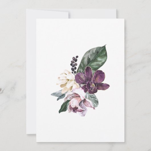 Boho Tropical Lila Parrot Brautparty Einladung (Rückseite)