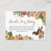 Boho Tropical Luau Books for Baby Enclosure Card Begleitkarte (Vorderseite)