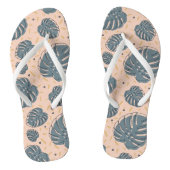 Boho Tropical Monstera Badesandalen (Fußbett)