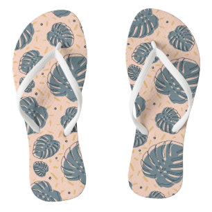 Boho Tropical Monstera Badesandalen