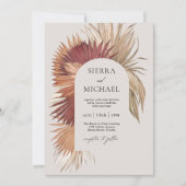 Boho Tropical Oasis Coastal Elegante Einladung (Vorderseite)