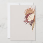 Boho Tropical Oasis Coastal Elegante Einladung (Rückseite)