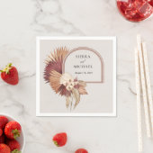 Boho Tropical Oasis Elegante Hochzeit Serviette (Beispiel)