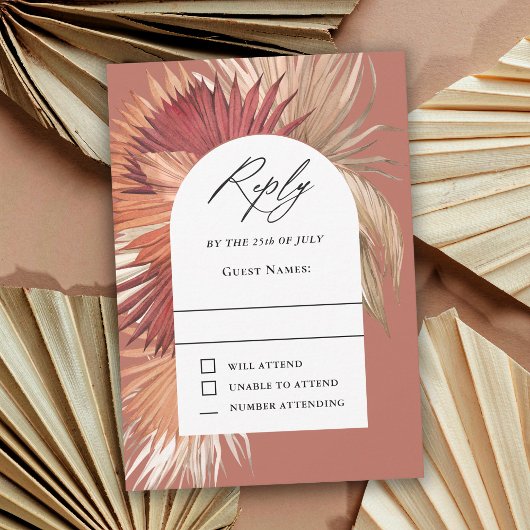 Boho Tropical Oasis Wedding RSVP