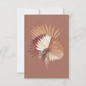 Boho Tropical Oasis Wedding RSVP Karte (Rückseite)