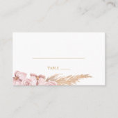 Boho Tropical Olive Green Flat Wedding Platzkarte (Vorderseite)
