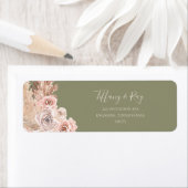 Boho Tropical Olive Green Rücksendeadresse (Insitu)