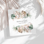 Boho Tropical Orchid und Monstera Wedding Serviette