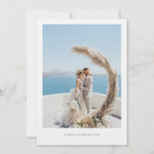Boho Tropical Palm Beach Wedding Einladung (Rückseite)