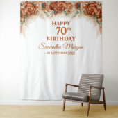 Boho Tropical Pampas Gras Palme 70. Geburtstag Wandteppich (Beispiel)