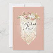 Boho Tropical Pampas Grass Floral Brautparty Ankündigung (Rückseite)