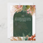 BOHO Tropical Pampas Grass Wedding (Rückseite)