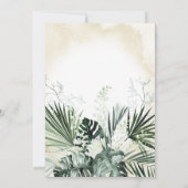 Boho Tropical Sand Watercolor Brautparty Einladung (Rückseite)