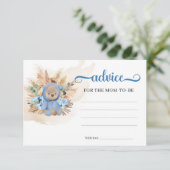 Boho Tropical Teddy Bärenberater für die zukünftig Begleitkarte (Stehend Vorderseite)