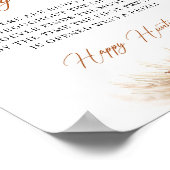 Boho Tropical terracotta burgundy pampas Ring Hour Poster (Ecke)