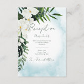 Boho Tropical Water Watercolor Empfang Card Begleitkarte (Vorderseite)