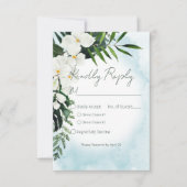 Boho Tropical Water Watercolor Response Card RSVP Karte (Vorderseite)