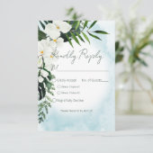 Boho Tropical Water Watercolor Response Card RSVP Karte (Stehend Vorderseite)