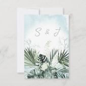Boho Tropical Water Watercolor Save the Date Card (Rückseite)