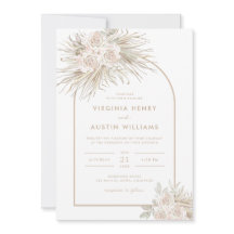 Boho Tropical Watercolor Einladung zur Hochzeit