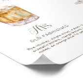 Boho Tropical Watercolor Signature Drinks Hochzeit Poster (Ecke)