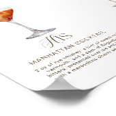 Boho Tropical Watercolor Signature Drinks Hochzeit Poster (Ecke)