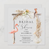Boho Tropical Wedding Arch Brautparty Einladung (Vorne/Hinten)