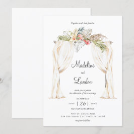 Boho Tropical Wedding Destination Einladung