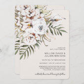 Boho Tropical Wedding Einladung (Vorne/Hinten)