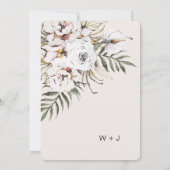 Boho Tropical Wedding Einladung (Rückseite)