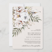 Boho Tropical Wedding Einladung (Vorderseite)
