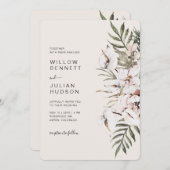 Boho Tropical Wedding Einladung (Vorne/Hinten)