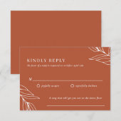 Boho Tropical Wedding RSVP Card Karte (Vorne/Hinten)