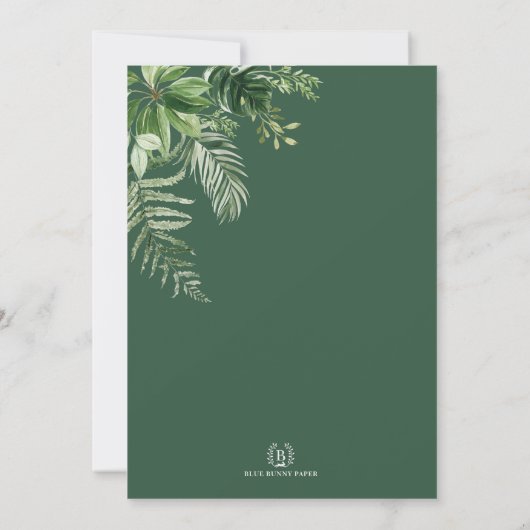 Boho Tropical Wild Party Animals Boy Baby Shower Einladung (Rückseite)