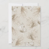 Boho Tropical Zoo Wedding Destination Einladung (Rückseite)