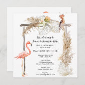 Boho Tropics Outside Brautparty Einladung (Vorne/Hinten)