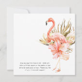 Boho Tropics Outside Brautparty Einladung (Rückseite)