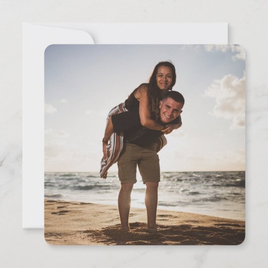 Boho Tropics Save the Date Fotokarte (Rückseite)