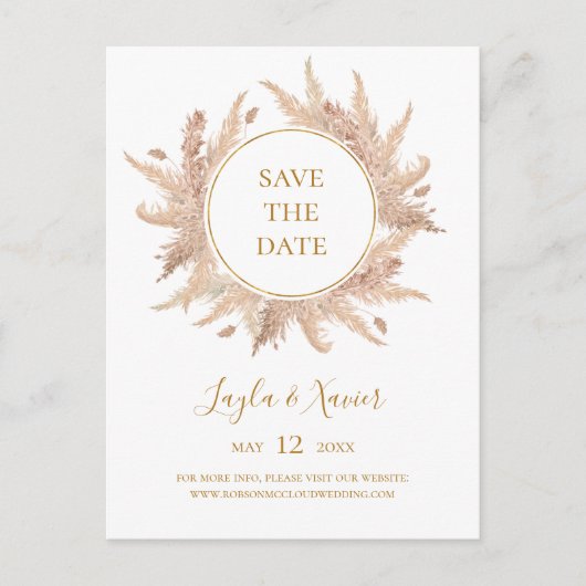 Boho Tropisch Botanisch | Save The Date Postkarte (Vorderseite)