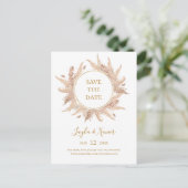 Boho Tropisch Botanisch | Save The Date Postkarte (Stehend Vorderseite)