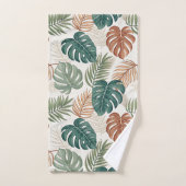 Boho-Tropische Blätter Badhandtuch Set (Handtuch)