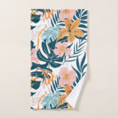 Boho Tropische Blätter Blumen Badhandtuch Set (Handtuch)