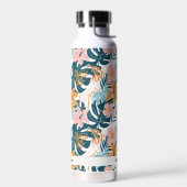 Boho Tropische Blätter Blumen Trinkflasche (Links)