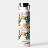 Boho Tropische Blätter Blumen Trinkflasche (Vorne)