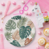 Boho Tropische Blätter Pappteller (Party)